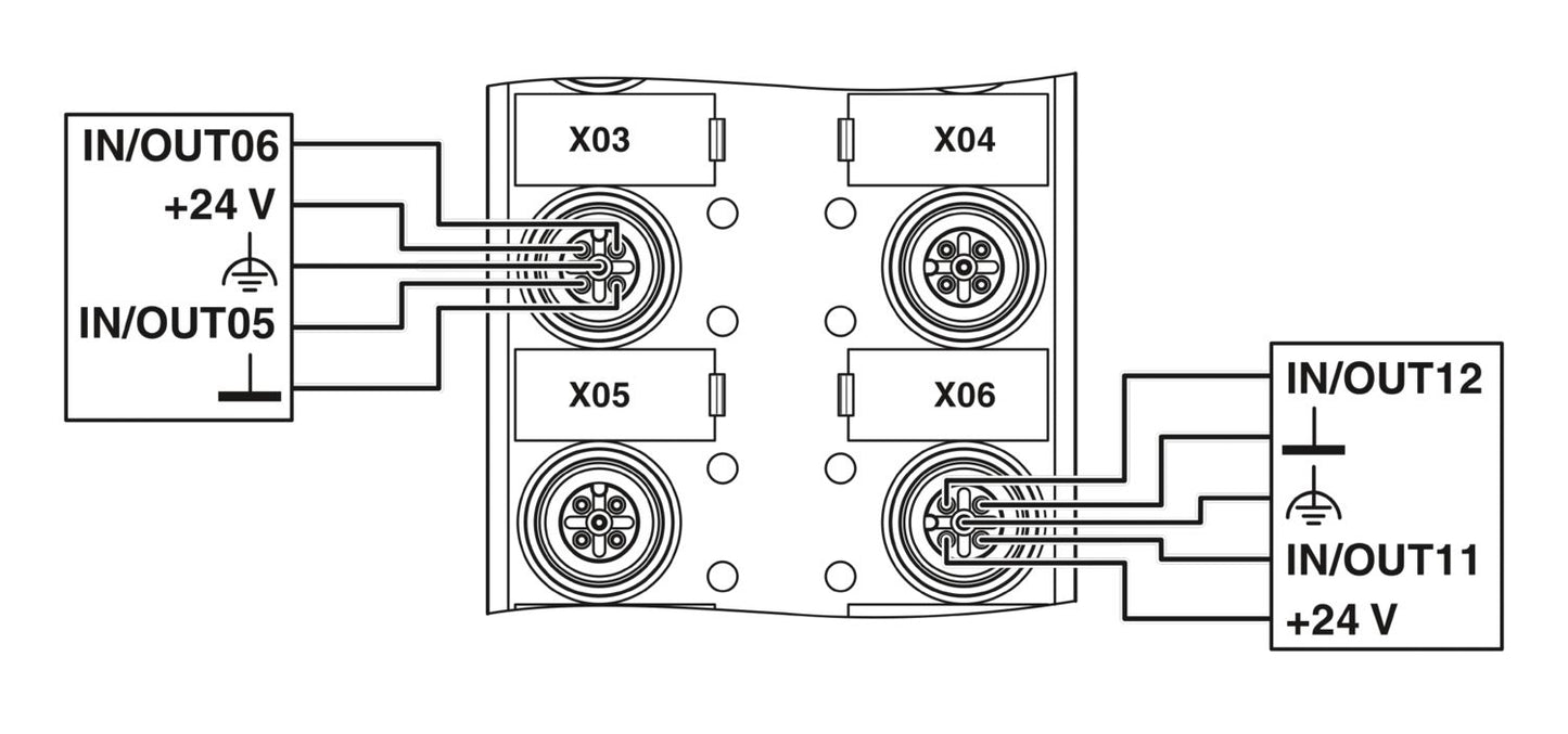 AXL E IOL DIO8/8 M12 6M - מודול דיגיטלי