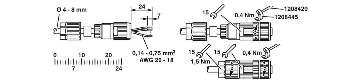SACC-M12FS-5PL M - Connector