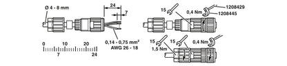 SACC-M12FS-5PL M - Connector