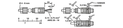 SACC-M12MS-5PL M - Connector
