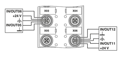 AXL E IOL DIO8/8 M12 6M - מודול דיגיטלי