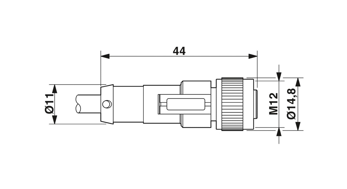 SAC-4P- 5,0-PVC/M12FS - Sensor/actuator cable