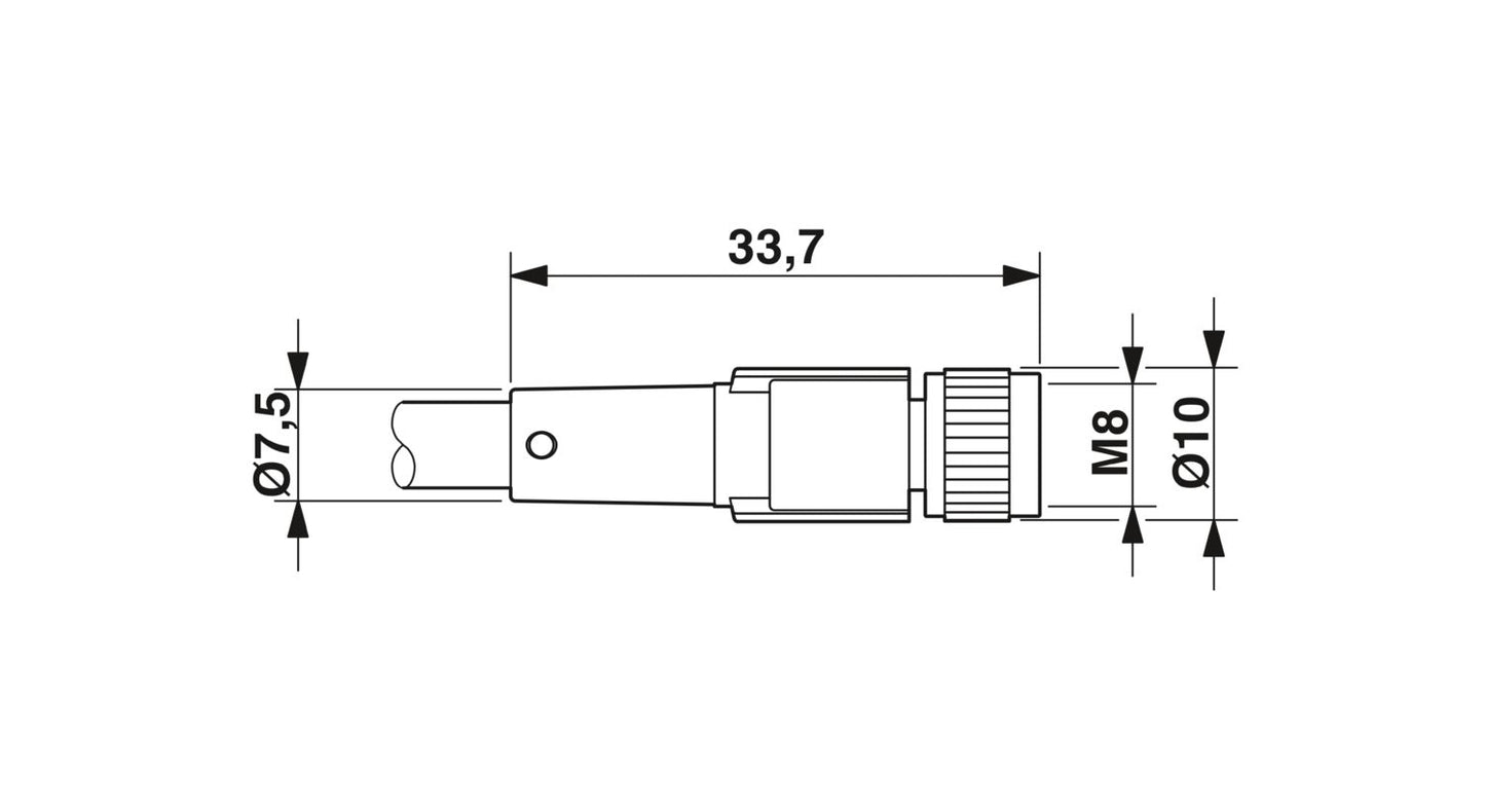 SAC-3P- 5,0-PUR/M 8FS - Sensor/actuator cable