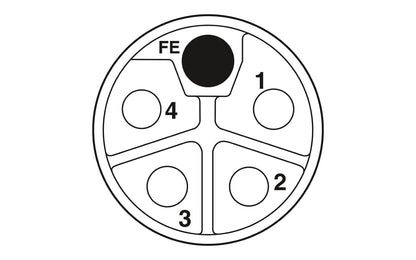 SAC-5P- 5,0-280/M12FSL FE SH - Power cable