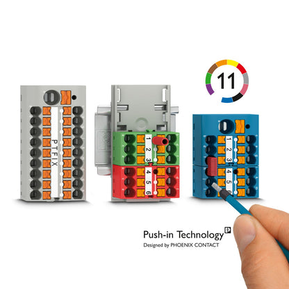 PTFIX 6/18X2,5-NS35 BU - Distribution block