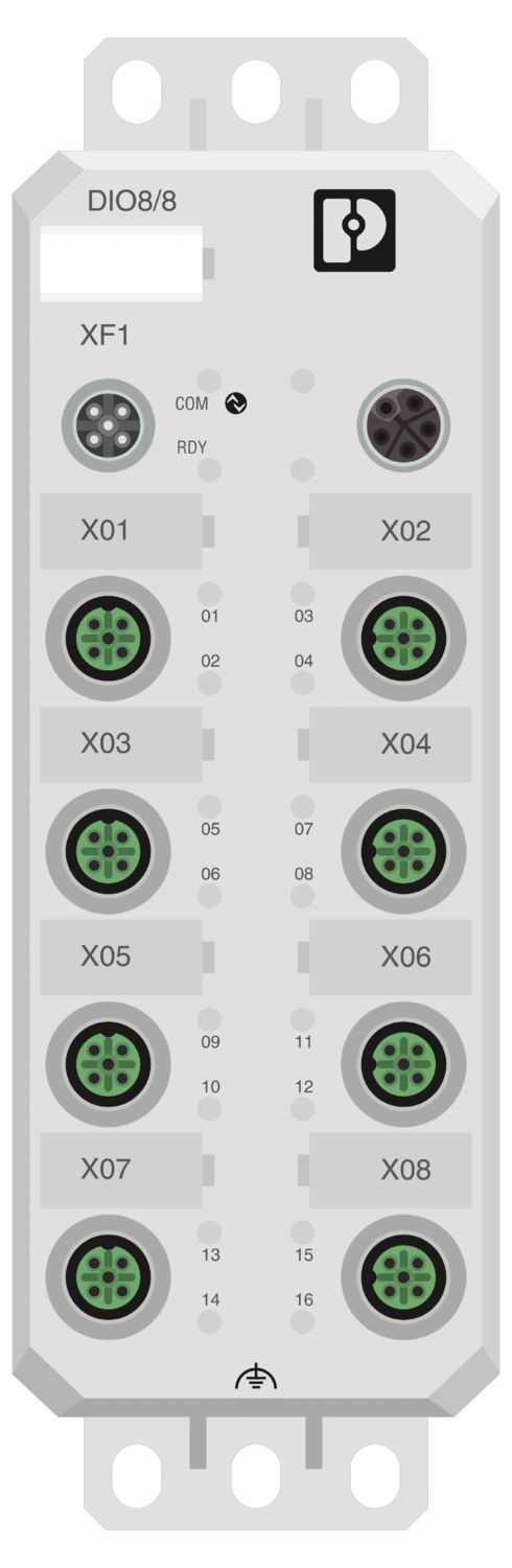 AXL E IOL DIO8/8 M12 6M - מודול דיגיטלי