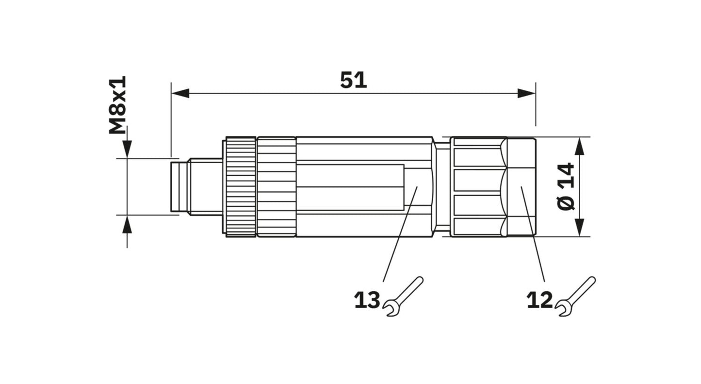 SACC-M 8MS-3PL-M - Connector