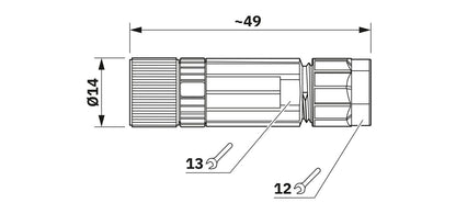 SACC-M 8FS-3PL-M - Connector