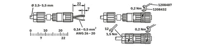 SACC-M 8FS-3PL-M - Connector