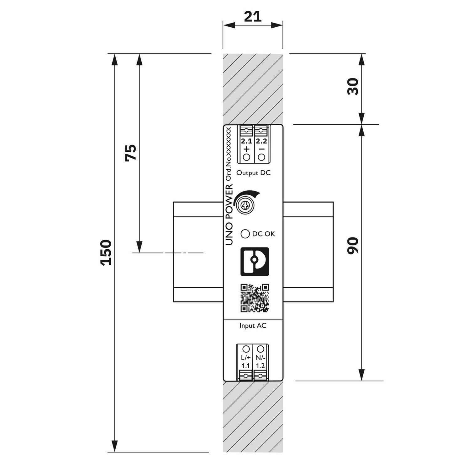 UNO2-PS/1AC/24DC/30W/PT - Power supply
